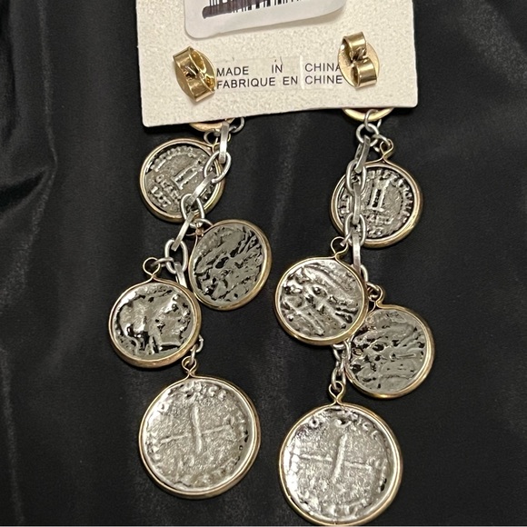 Free People Dangling Coin Earrings - Picture 2 of 4
